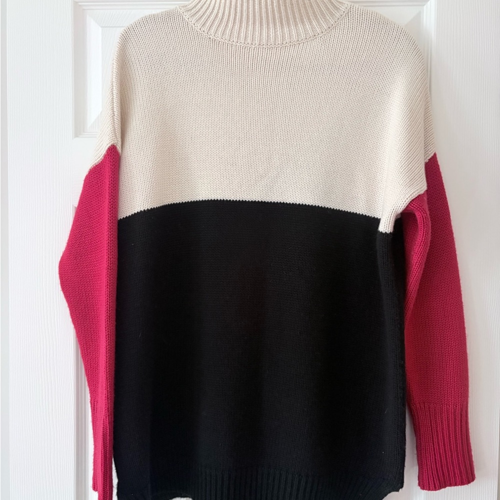 525 America Red, Black, and Cream Turtleneck Sweater - Picture 5 of 6